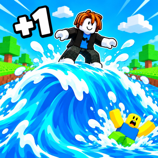 Official +1 Splash a Tsunami Roblox artwork